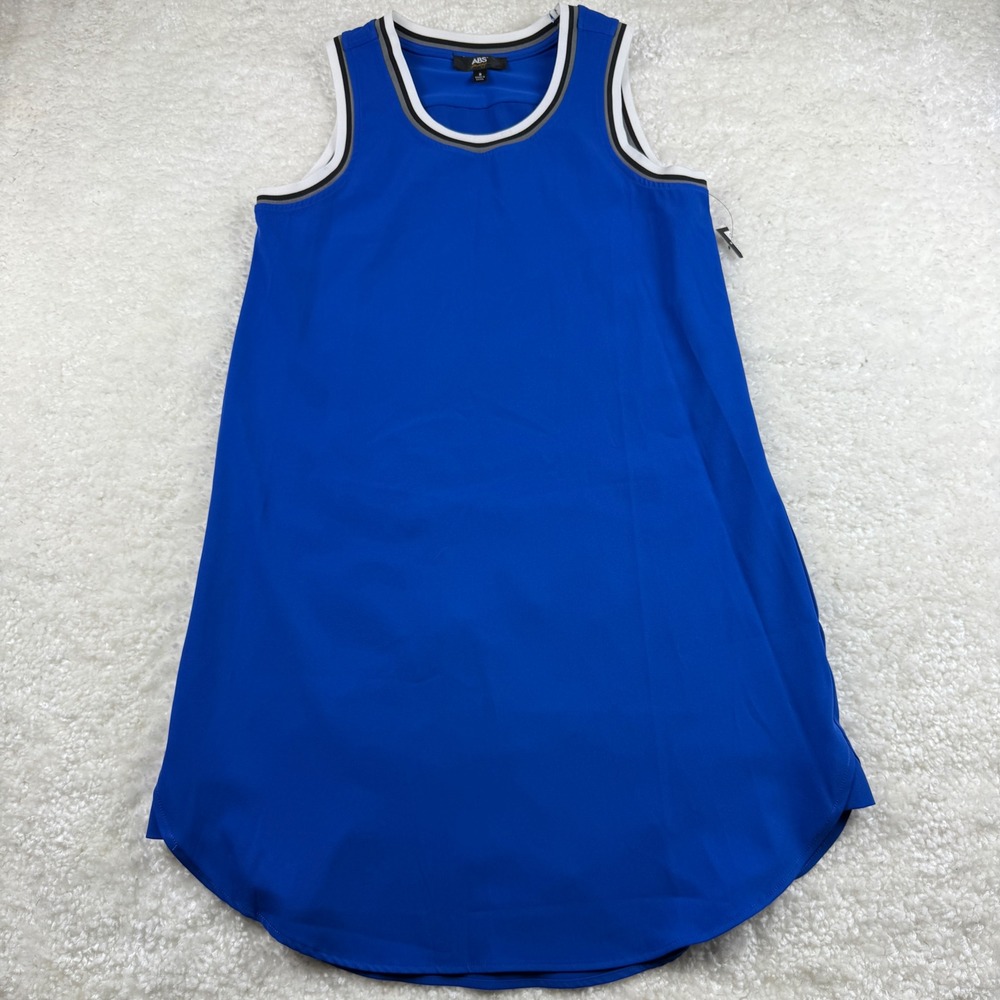 ABS Allen‎ Schwartz Athletic Dress Womens Small Blue Tennis Prep Beach NWT